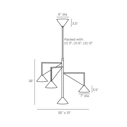 Axel Chandelier - line drawing.