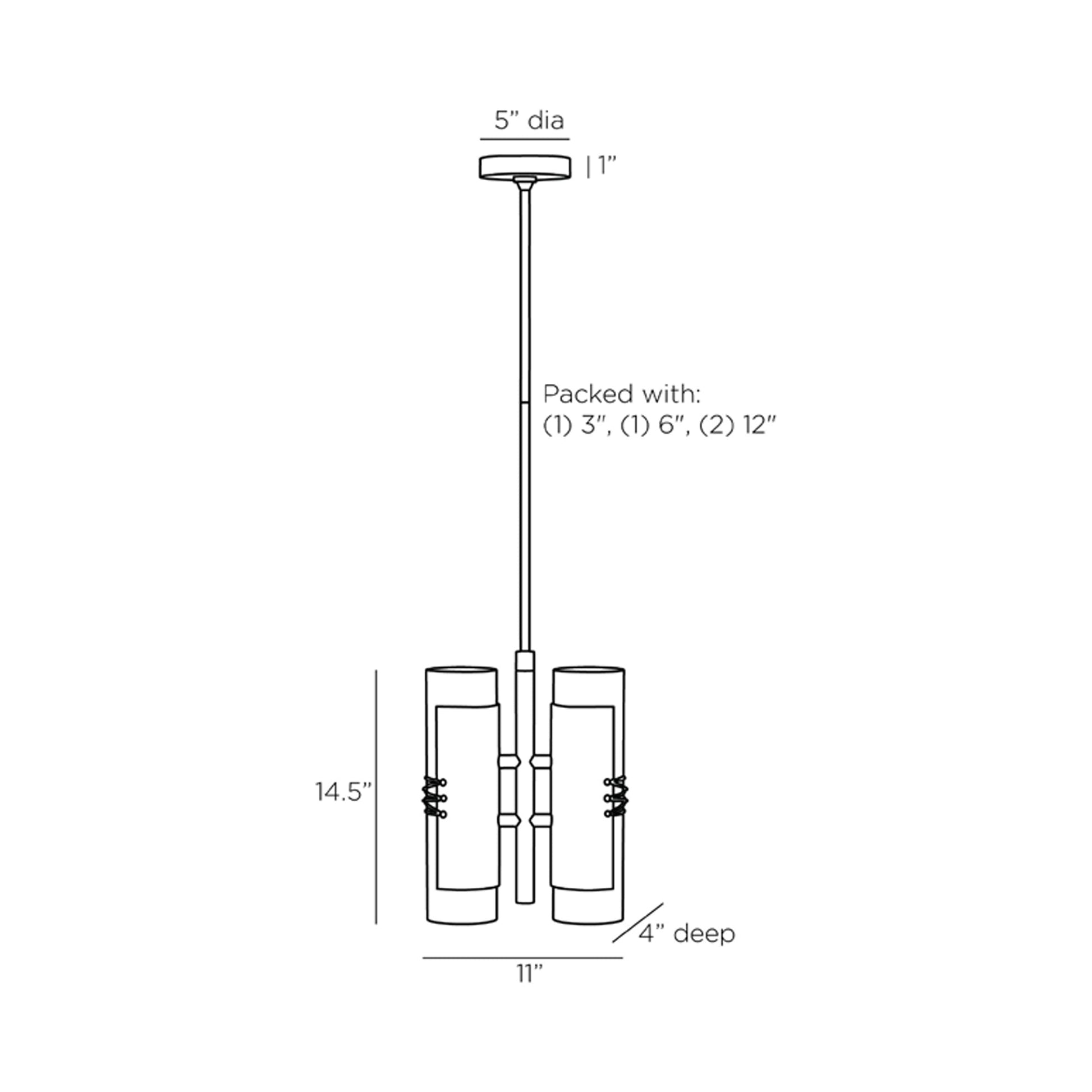 Baxter Chandelier - line drawing.