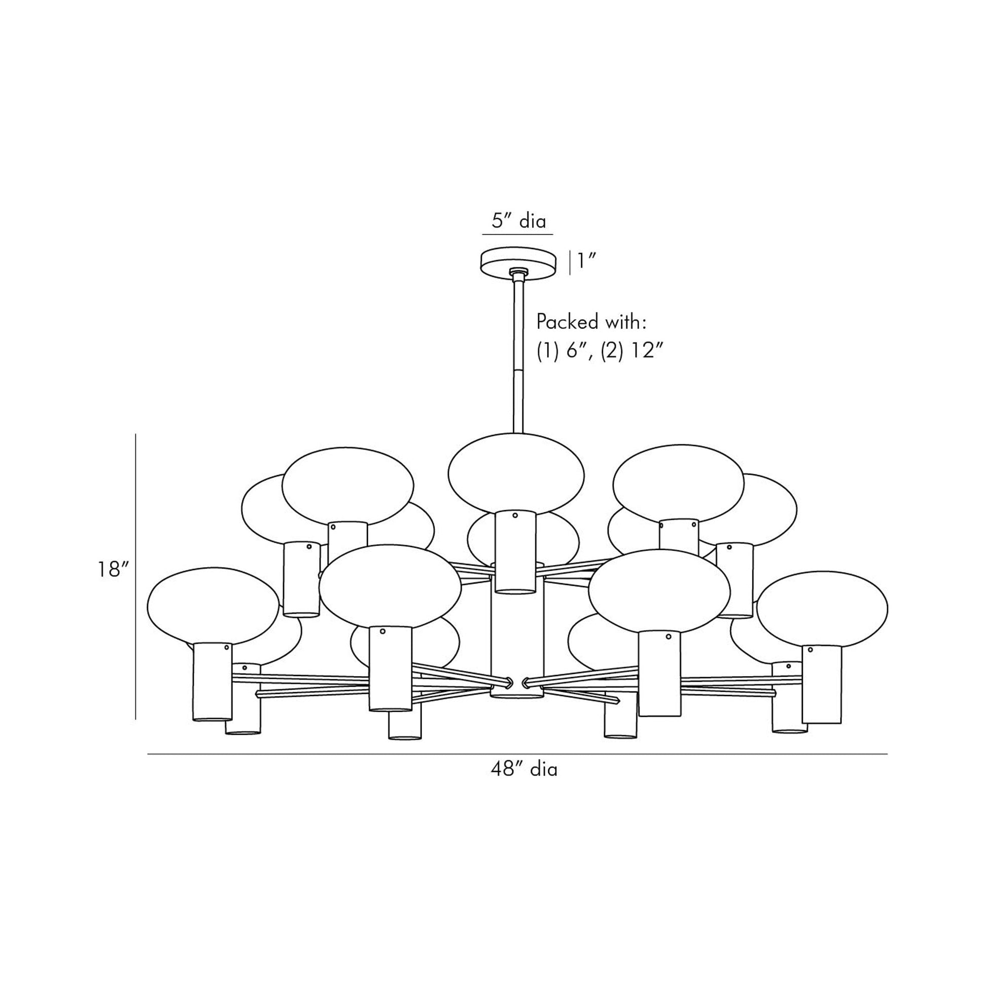 Bentley Chandelier - line drawing.