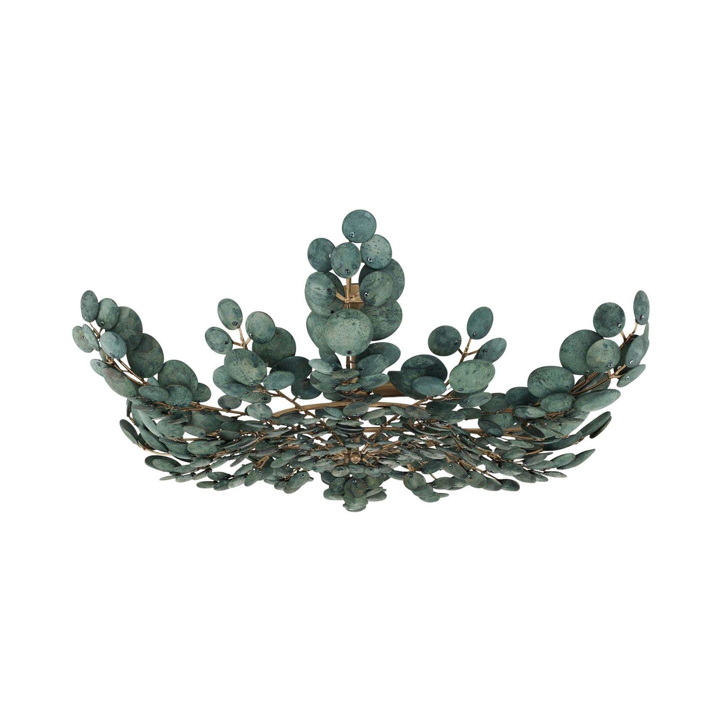 Bilal Flush Mount Ceiling Light in Eucalyptus Stain.