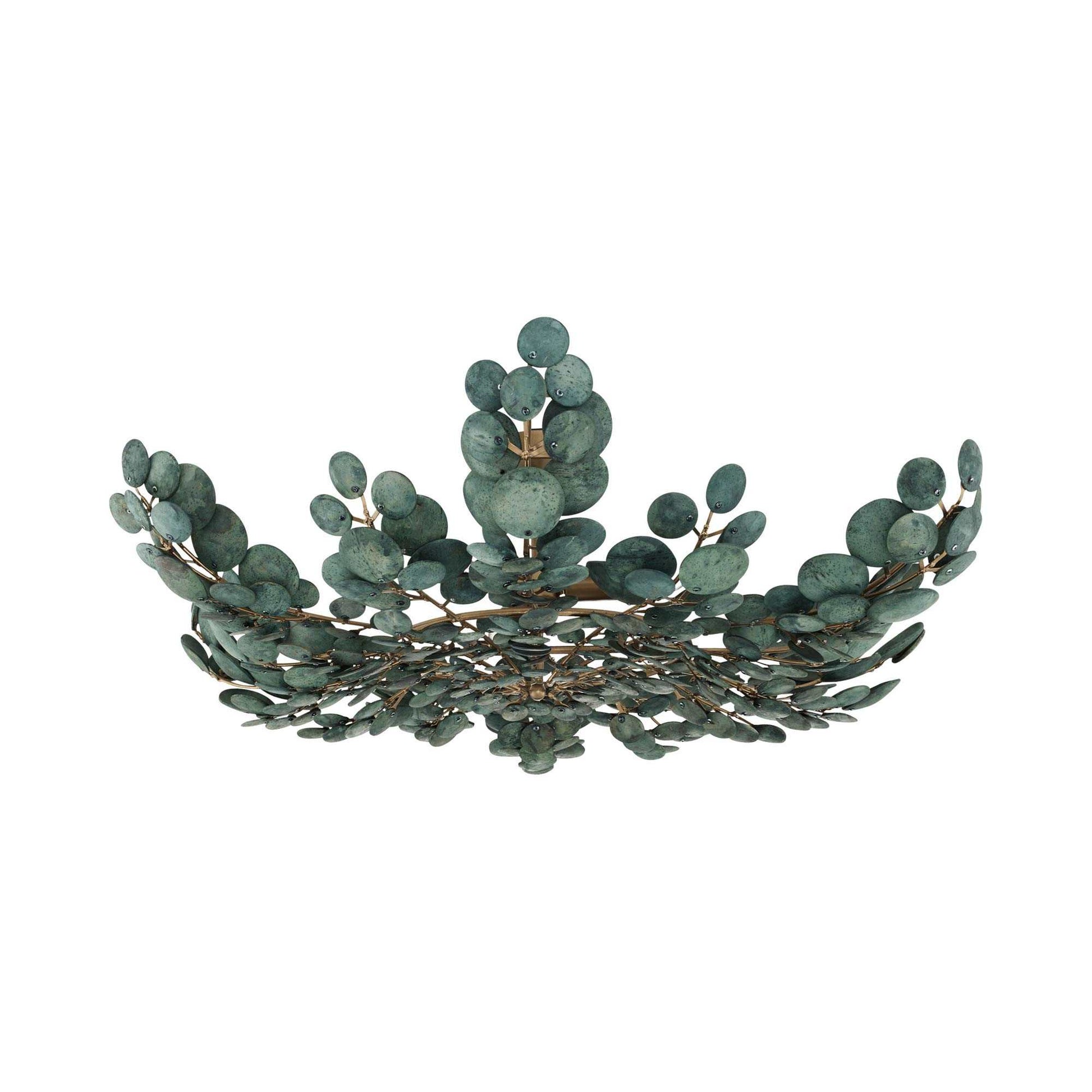 Bilal Flush Mount Ceiling Light in Eucalyptus Stain.