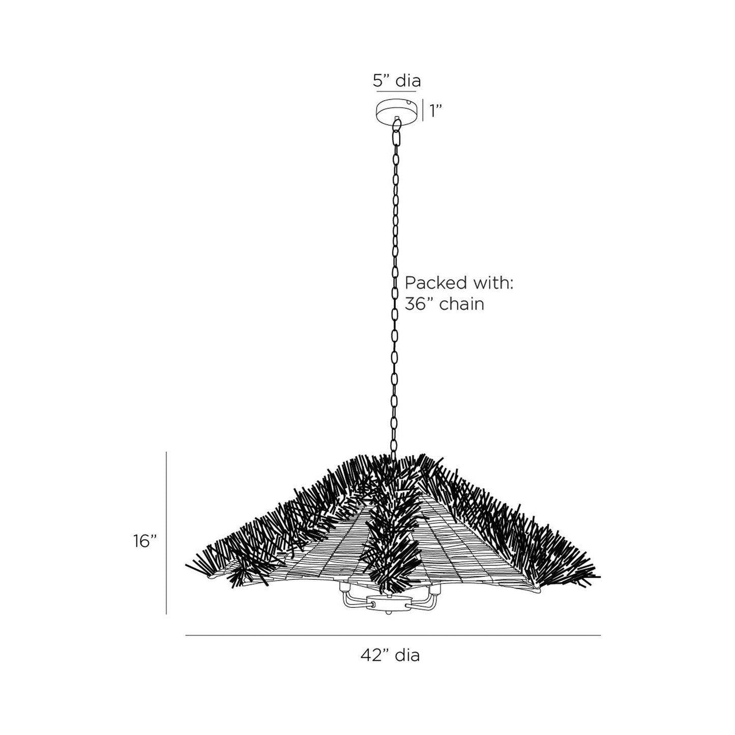 Cadance Chandelier  - line drawing.