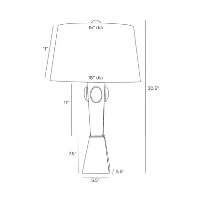 Cairo Table Lamp - line drawing.