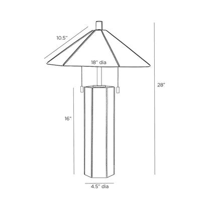 Cantrell Table Lamp - line drawing.