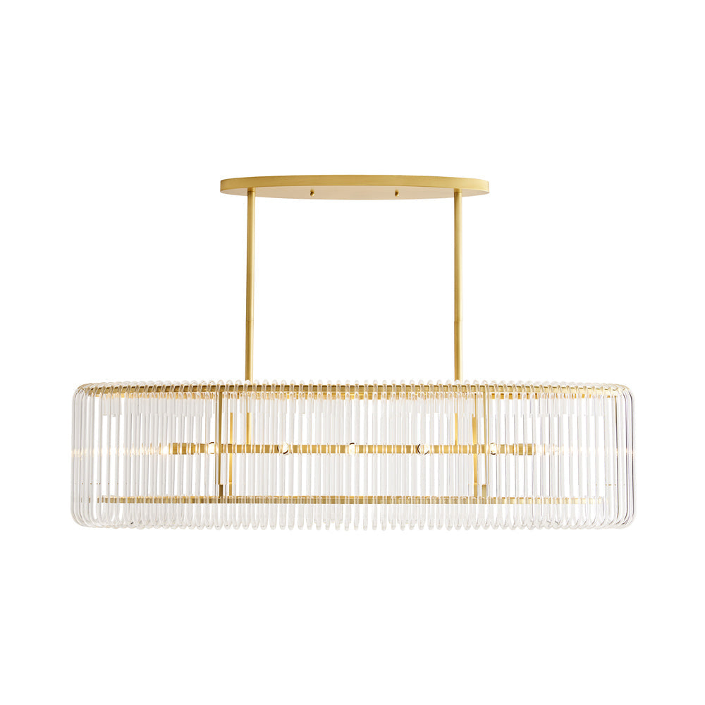 Chandler Chandelier in Antique Brass.