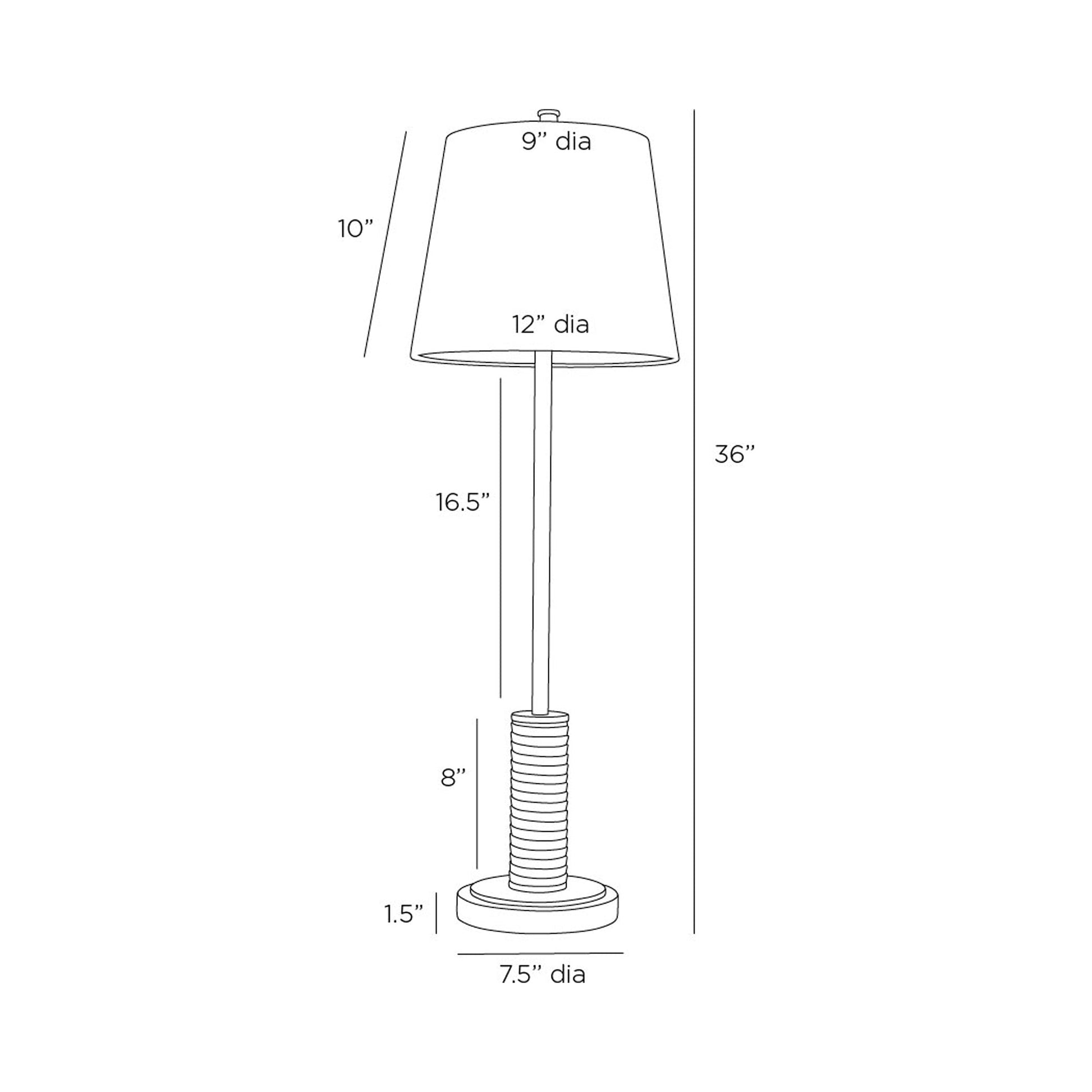 Conway Table Lamp - line drawing.