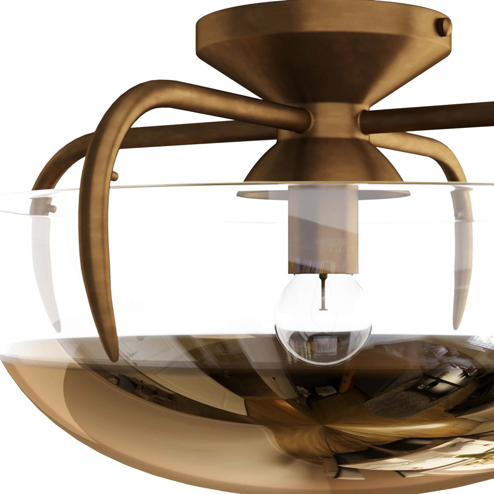 Corona Flush Mount Ceiling Light in Detail.