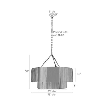 Creighton Chandelier - line drawing.