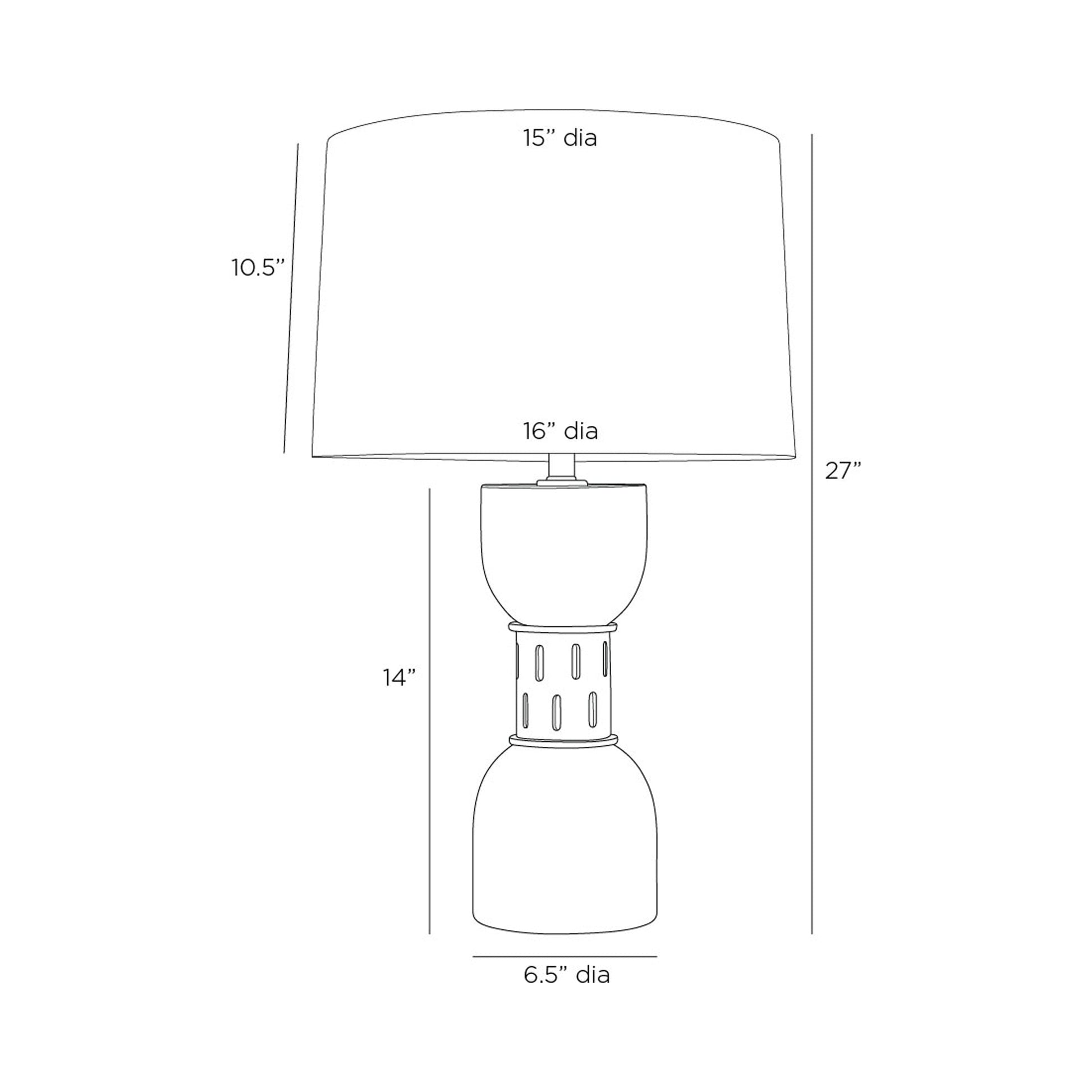 Dalton Table Lamp - line drawing.