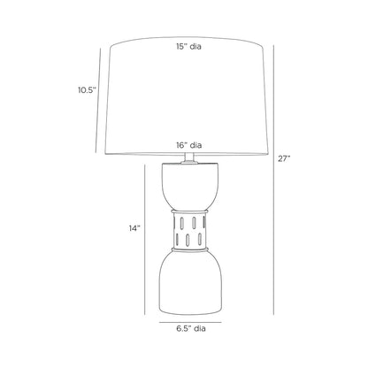 Dalton Table Lamp - line drawing.