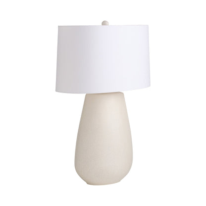 Deagan Table Lamp in Matte Stained Ivory Crackle.