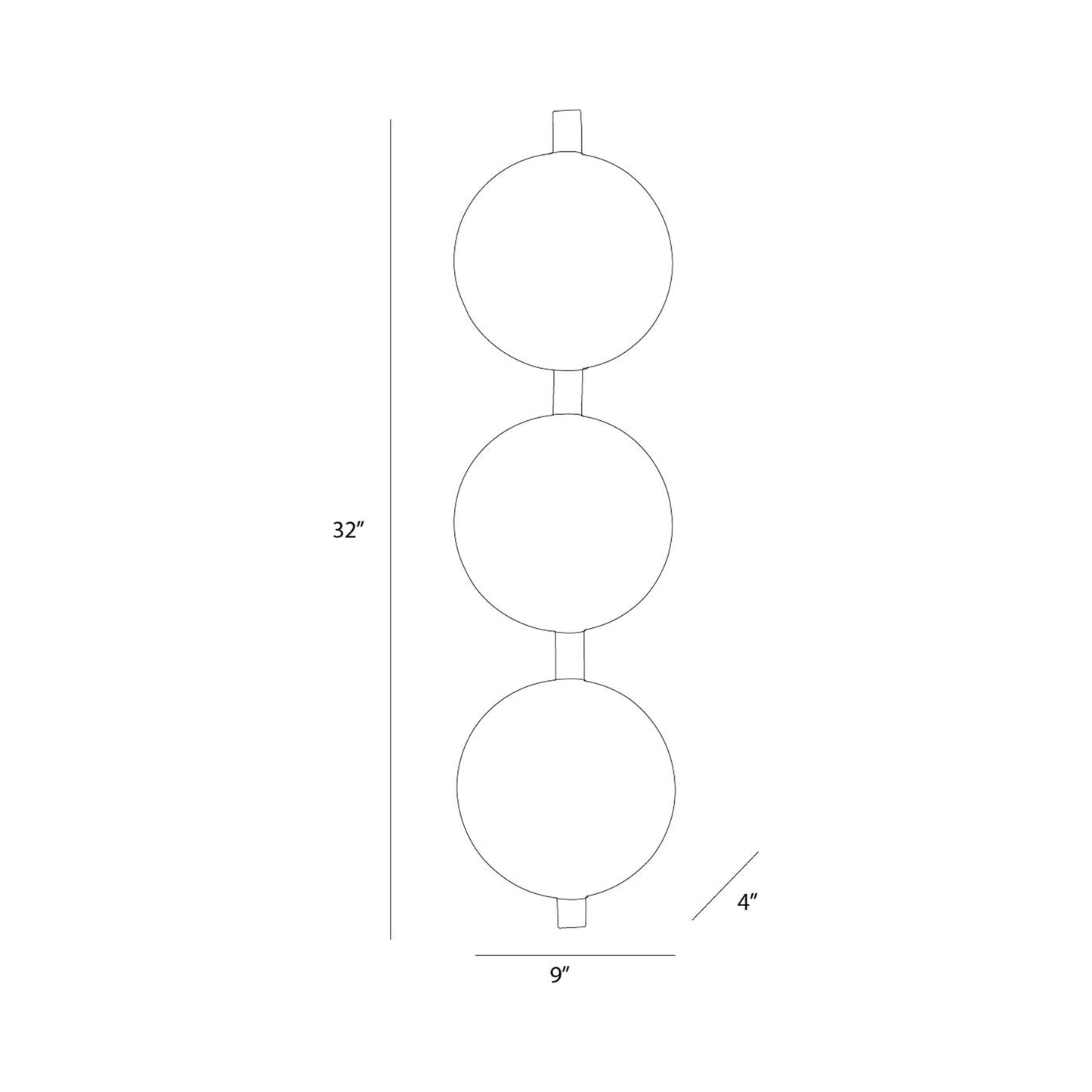 Diesel Wall Light - line drawing.