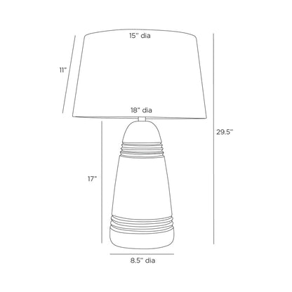 Django Table Lamp - line drawing.