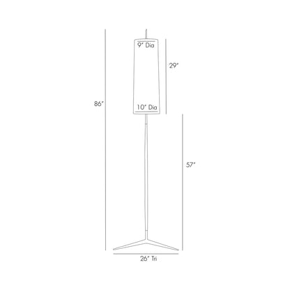 Dunn Floor Lamp - line drawing.