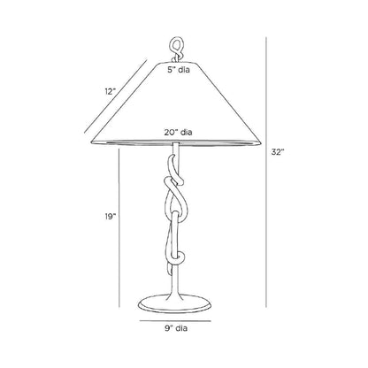 Dutton Table Lamp - line drawing.