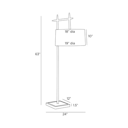 Eileen Floor Lamp - line drawing.