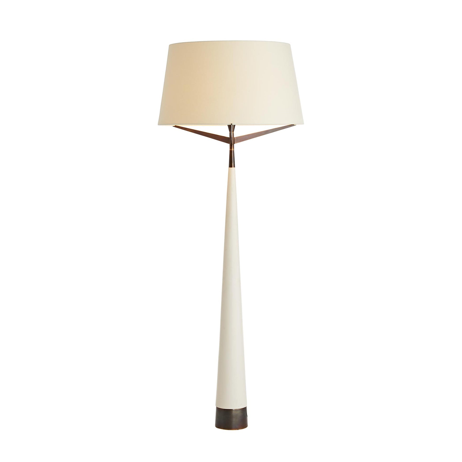 Elden Floor Lamp in Ivory Resin.