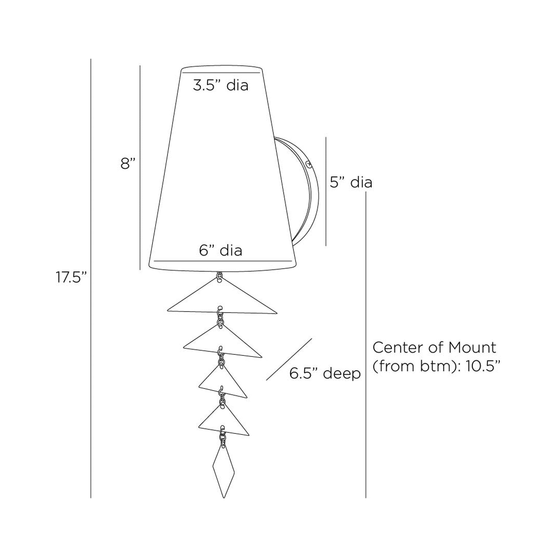 Ellie Wall Light - line drawing.