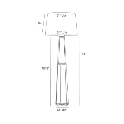Elmhurst Floor Lamp - line drawing.