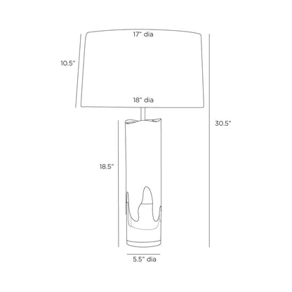 Equinox Table Lamp - line drawing.