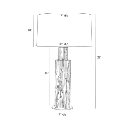 Eris Table Lamp - line drawing.