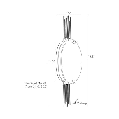 Ernest Wall Light - line drawing.