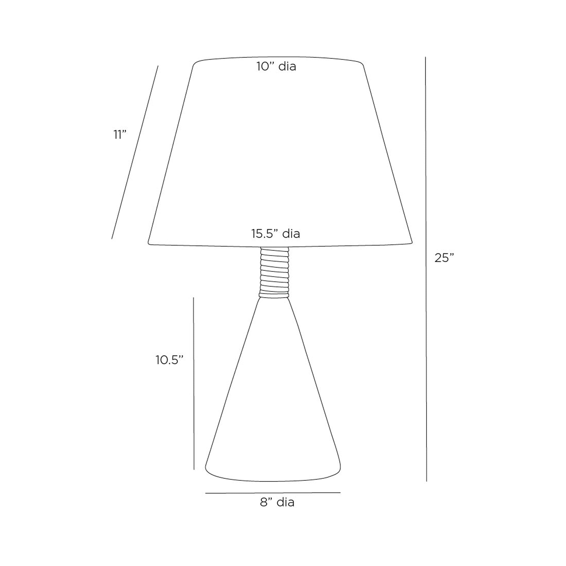 Everly Table Lamp - line drawing.