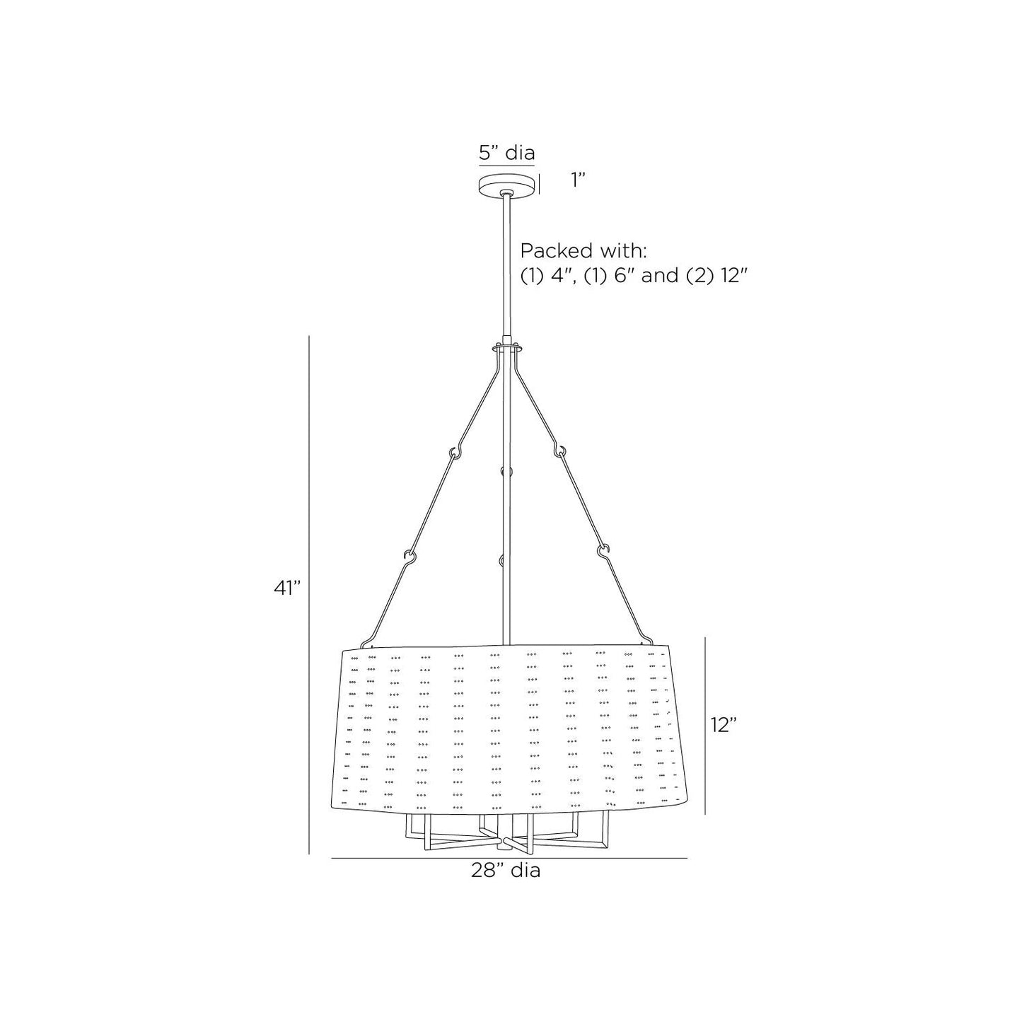 Felipe Chandelier - line drawing.