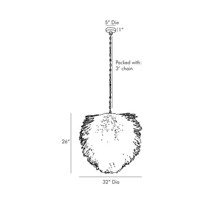 Finley Chandelier - line drawing.