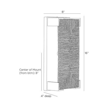 Finnegan Wall Light - line drawing.