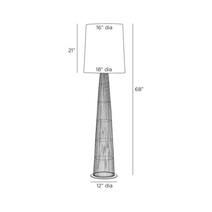 Florence Floor Lamp - line drawing.
