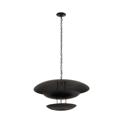 Florko Chandelier in Blackened Iron (31-Inch).