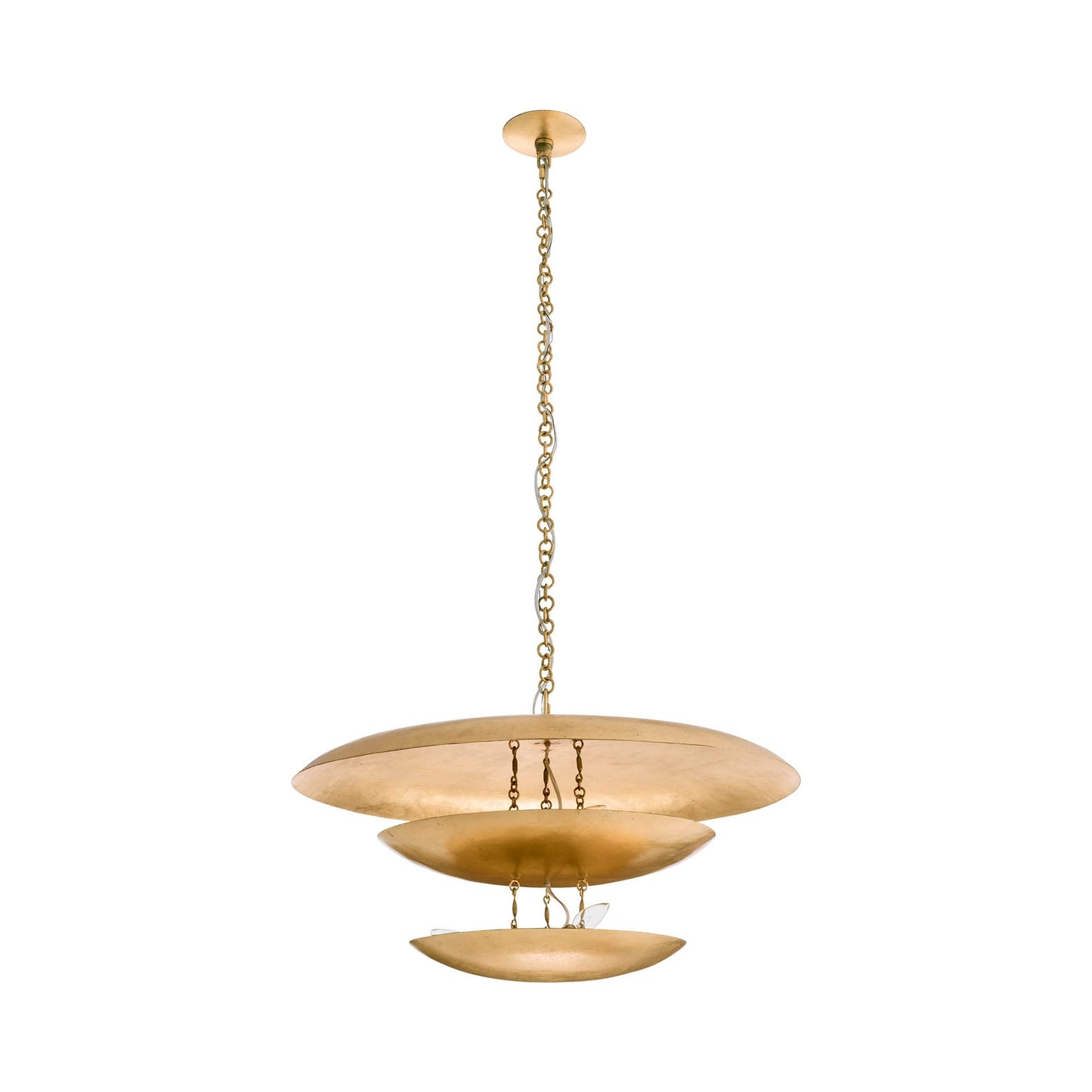 Florko Chandelier in Gold Leaf (31-Inch).