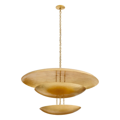 Florko Chandelier in Gold Leaf (42-Inch).