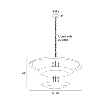 Florko Chandelier - line drawing.