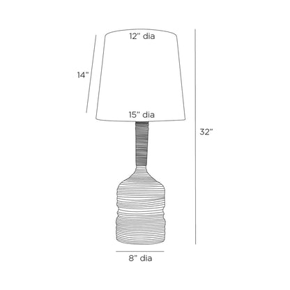 Fontana Table Lamp - line drawing.