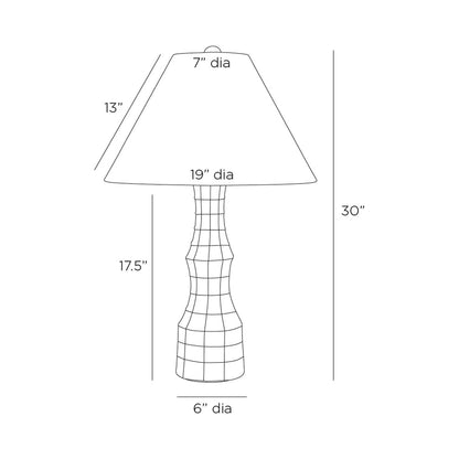 Francine Table Lamp - line drawing.