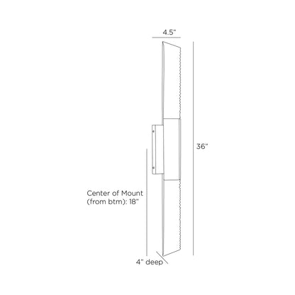 Francisco Wall Light - line drawing.