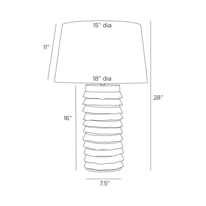 Frasier Table Lamp - line drawing.
