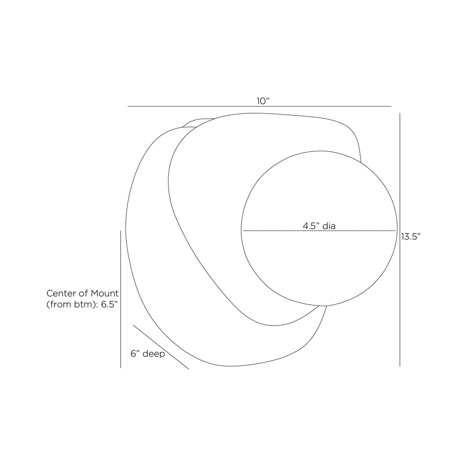 Freeney Wall Light - line drawing.