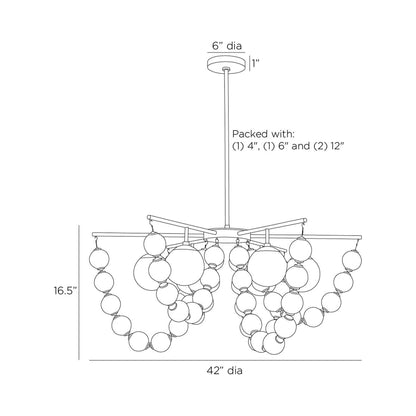 Genesis Chandelier - line drawing.