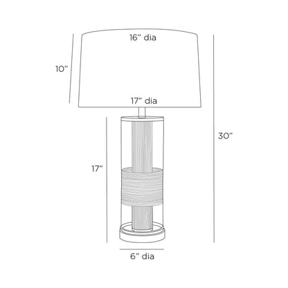 Gianna Table Lamp - line drawing.