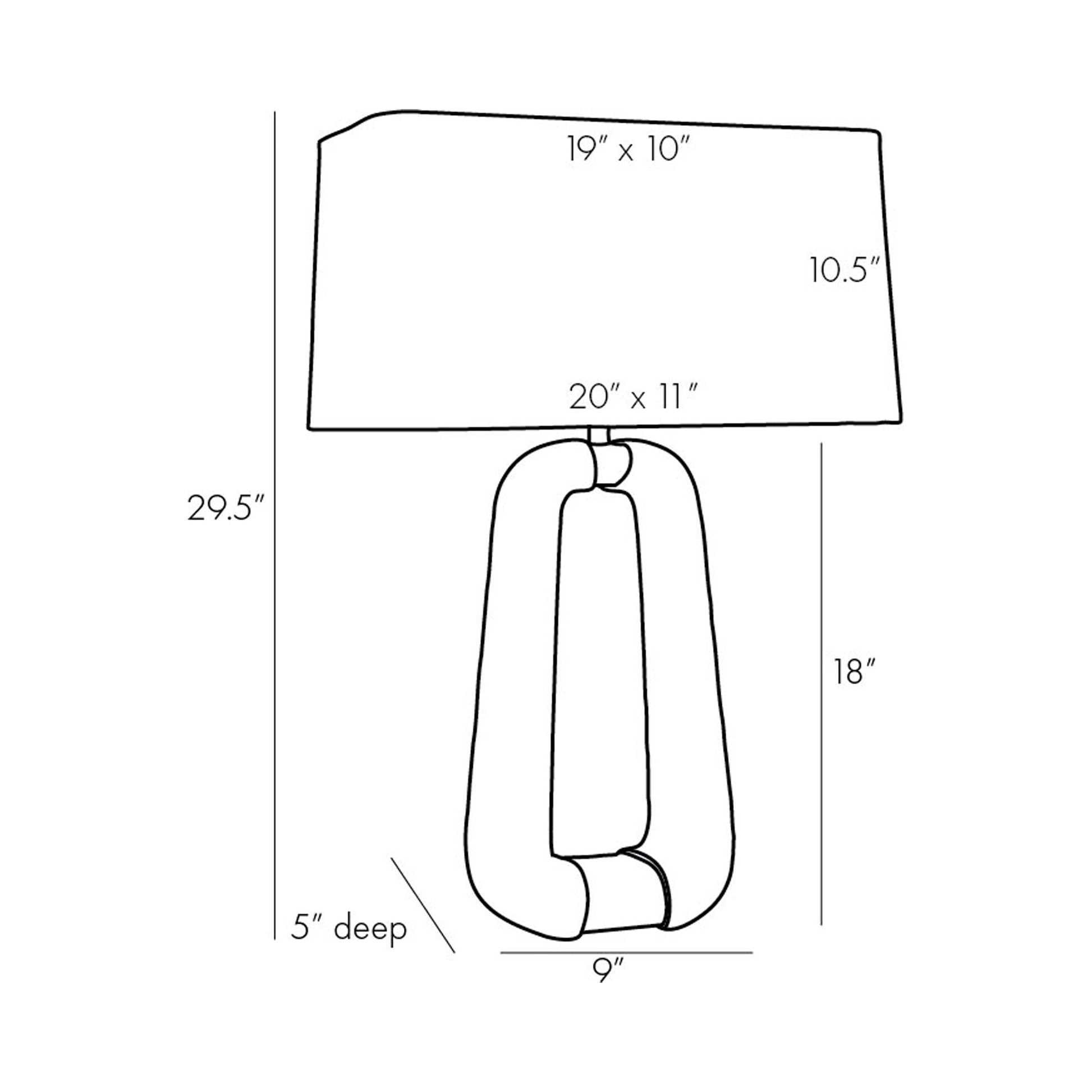 Gianni Table Lamp - line drawing.
