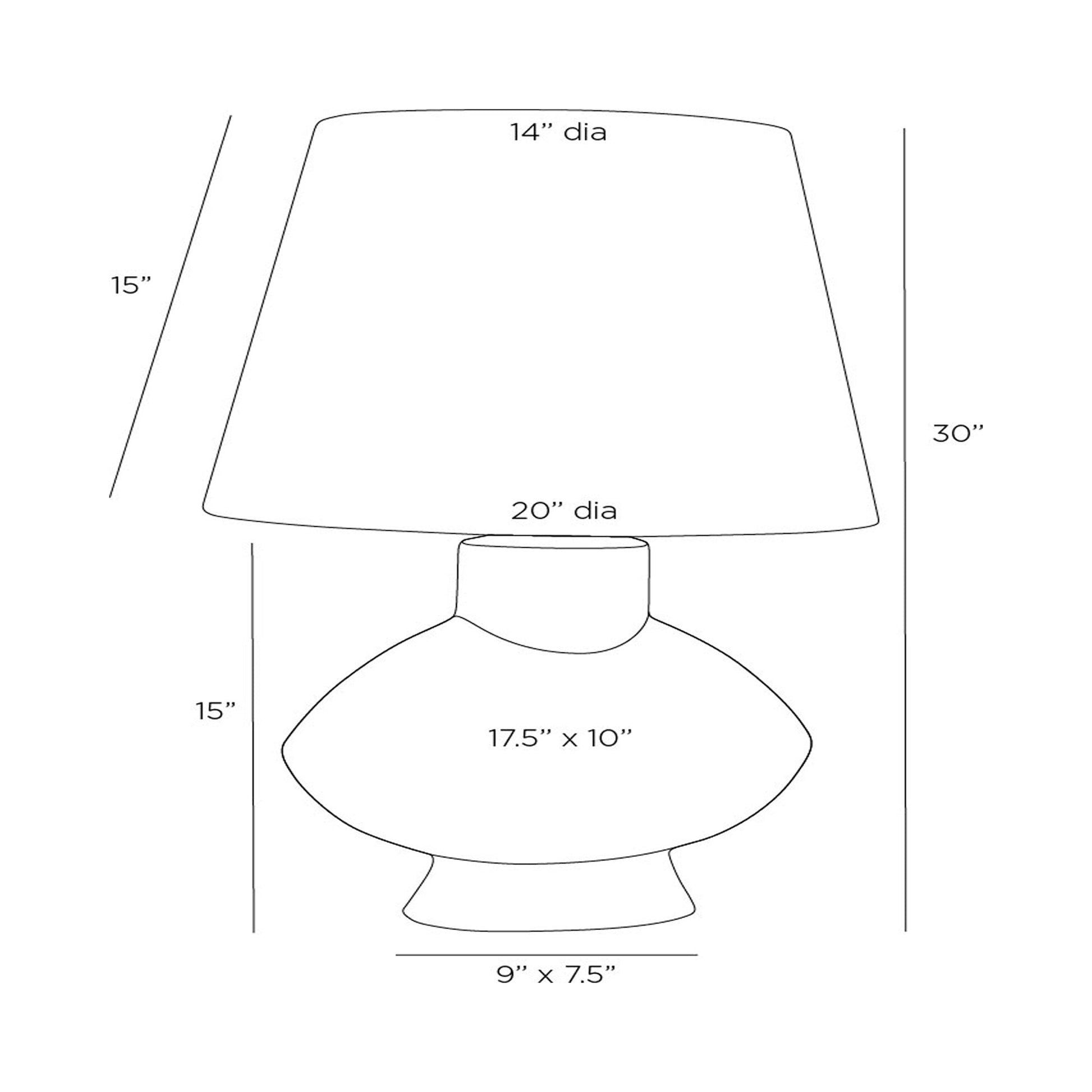 Ginn Table Lamp - line drawing.