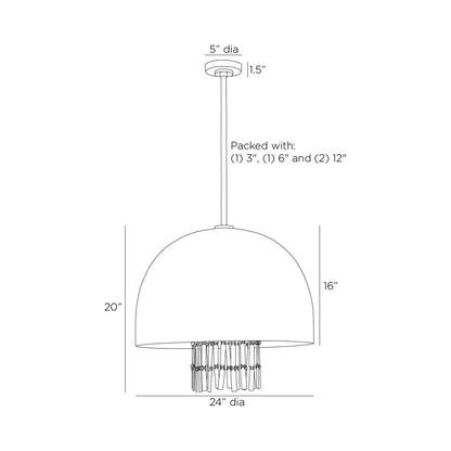 Giraldo Pendant Light - line drawing.