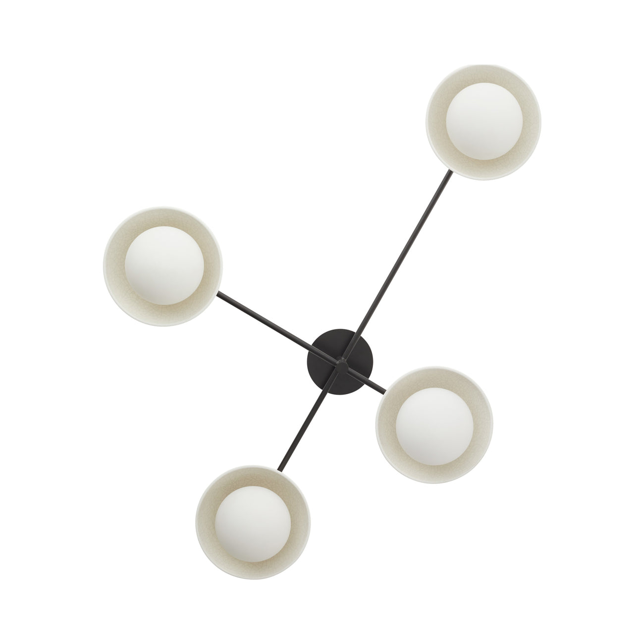 Glaze Multipoint Semi Flush Mount Ceiling Light in Detail.