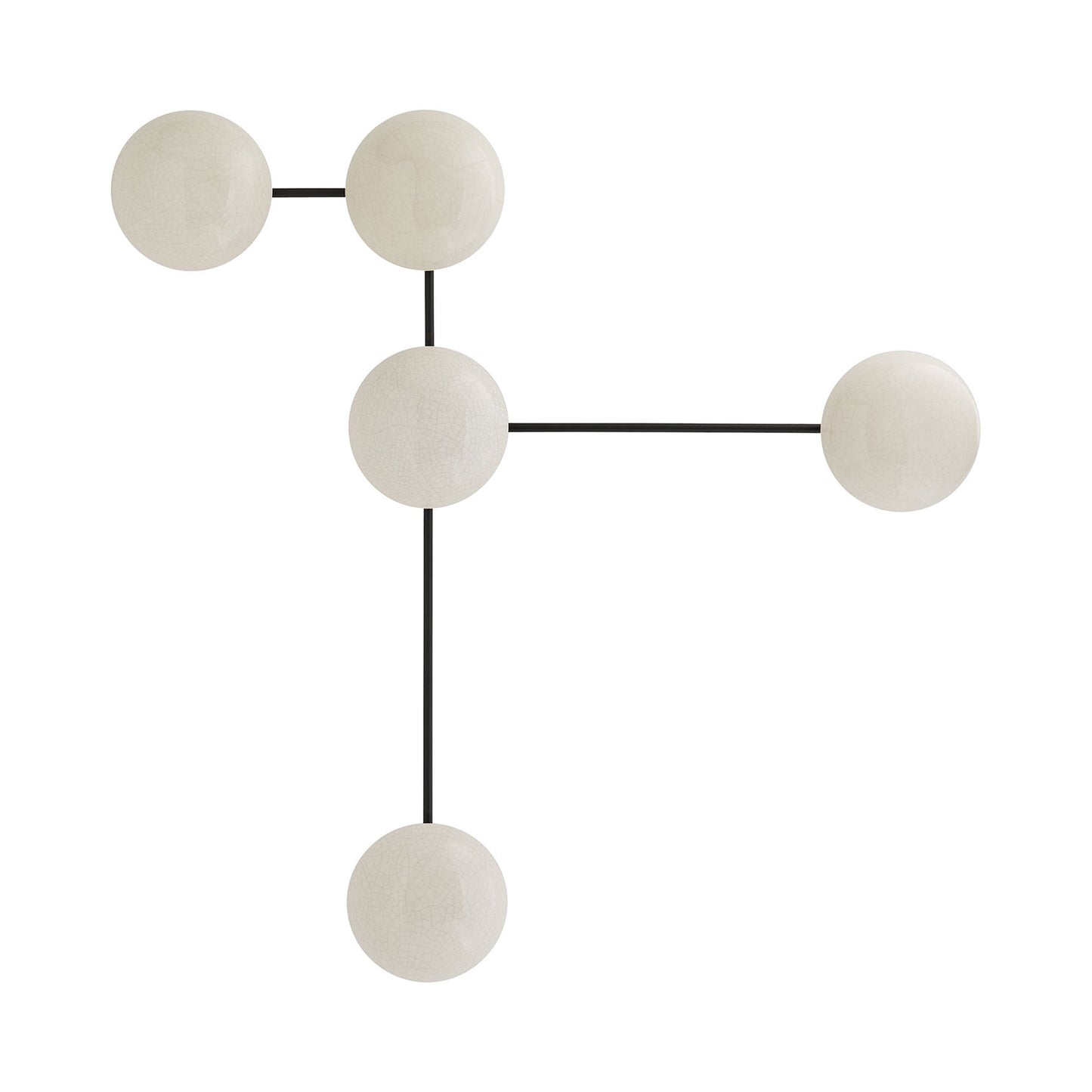 Glaze Sculptural Wall Light in Ivory Stained Crackle.