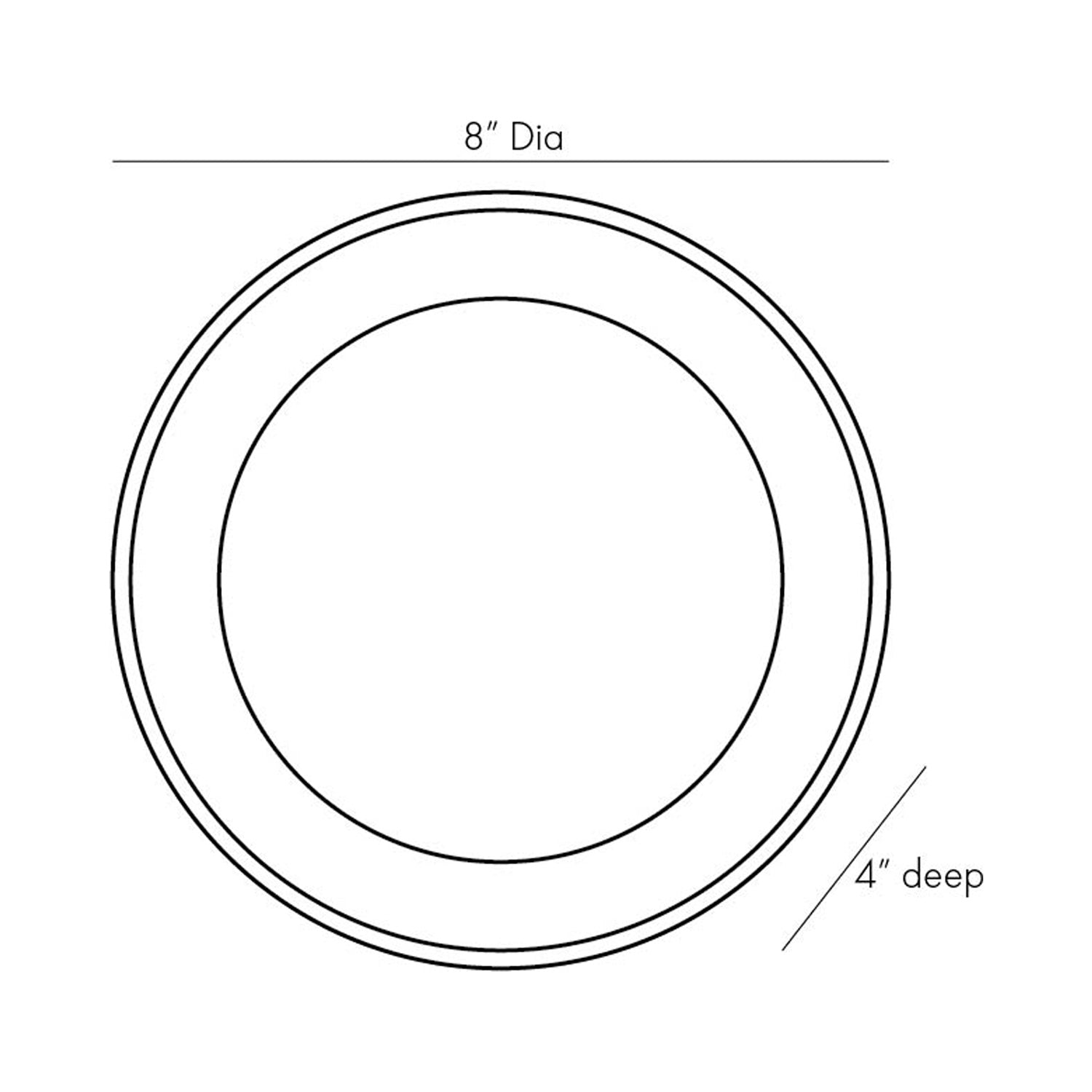 Glaze Wall Light - line drawing.