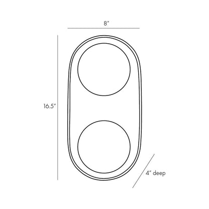 Glaze Wall Light - line drawing.