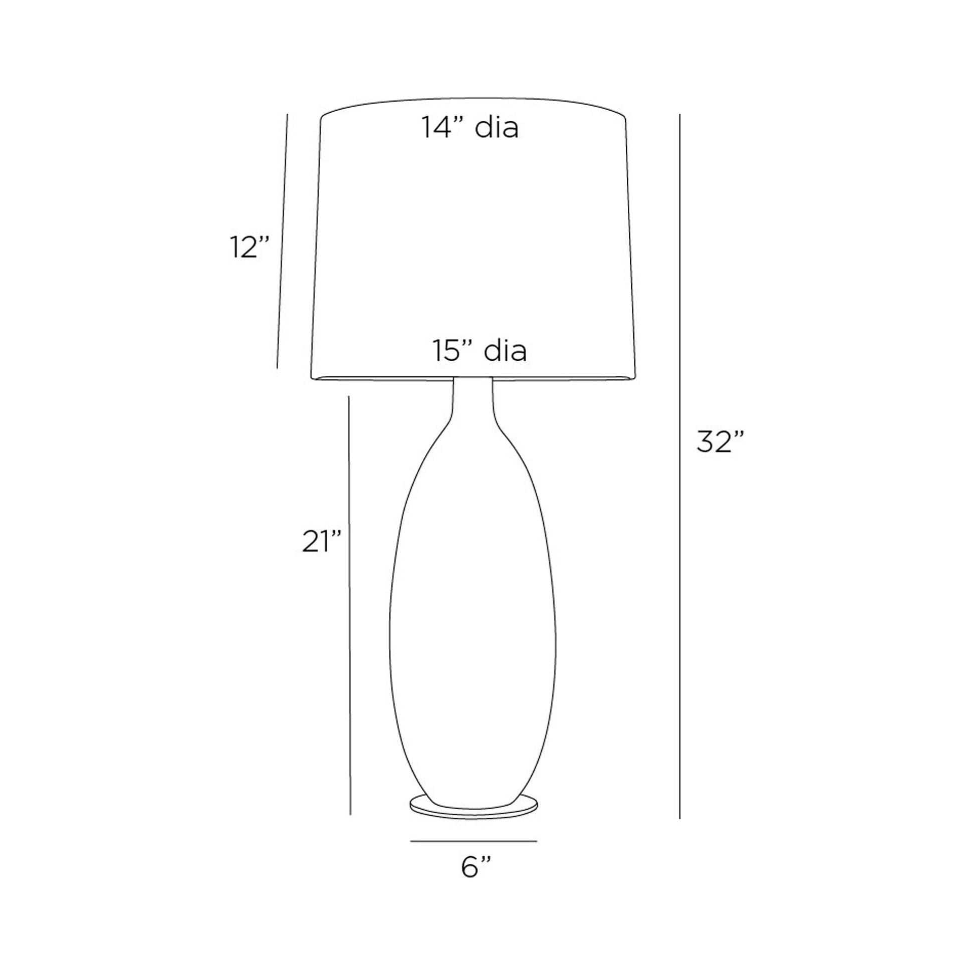 Gola Table Lamp - line drawing.
